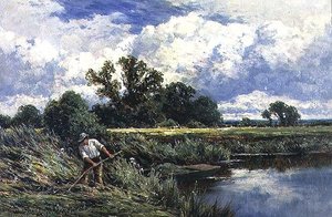 O Rio Lea, perto de Broxbourne, em Hertfordshire
