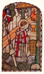Sir Galahad. Projete para uma janela em Kelvin-Side, Glasgow, c1914. de Henry Payne