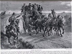 Stand and Deliver, ilustração da "História da nação britânica" de Hutchinson de Henry Payne