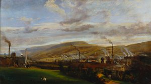 Paisagem industrial de Gales do Sul, c.1825