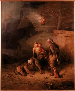 &39;Mineiros jogando quoits&39; (óleo sobre tela) de Henry Perlee Parker