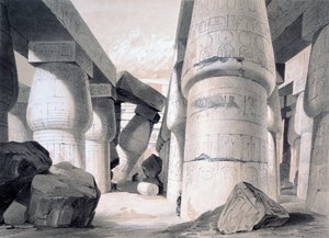Interior do Grande Salão de Karnac, Egito, 1845