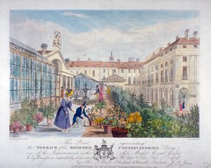 Terraço dos conservatórios de Bedford em Covent Garden Market, Westminster, Londres, 1831
