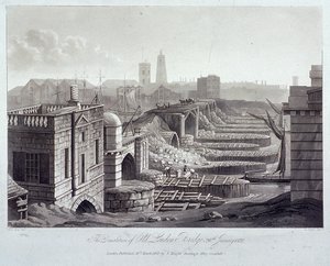 Ponte de Londres velha, Londres, 1832