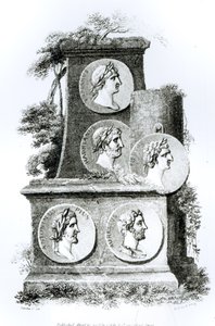 Retratos de imperadores romanos de "A história do declínio e queda do Império Romano" por Edward Gibbon, Vol. 2, 1808