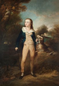 Mestre Cathcart e cão, c.1810 (óleo sobre tela) de Henry Raeburn