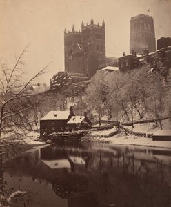 Catedral de Durham no inverno, c. 1857 (foto) de Henry Reverend Holden