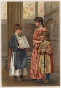 Evensong (cor litho) de Henry Ryland