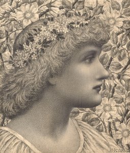 Florimel (lápis e giz sobre papel) de Henry Ryland