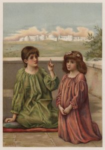 Anjos ouvintes (cor litho) de Henry Ryland
