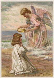 A Coroa está à espera (cor litho) de Henry Ryland