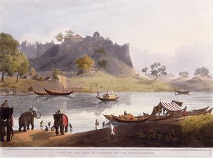 Ruínas do porto de Juanpore, no rio Goomtee, 1824