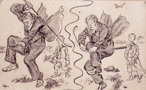 Frustração no Campo de Golfe, ilustração da revista 