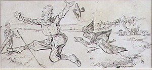 The Attacked Golfer, ilustração da revista 
