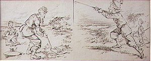 The Golfer Disturbed by a Windy Blast, ilustração da revista 