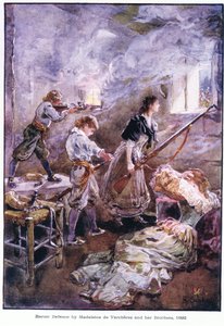 Defesa heróica de Madeleine de Vercheres e seus irmãos 1692, c.1920