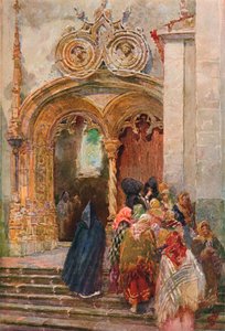 Porta Sul da Igreja Matriz, Ponta Delgada, c1899