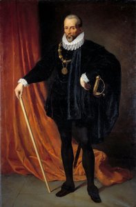 Retrato no pé de Blaise de Montesquiou (1501-1577), senhor de Montluc marechal de França em 1575, tenente-general de Guyenne, usando o colar da Ordem de São Miguel 