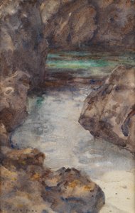 Enseada (Aquarela) de Henry Scott Tuke