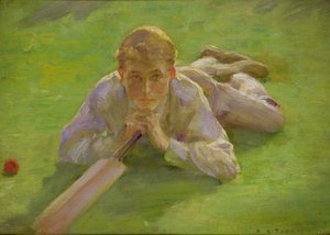 Henry Allen em brancos de críquete de Henry Scott Tuke