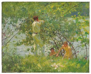 Frondoso junho de 1909 de Henry Scott Tuke