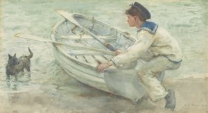 Preparando o lançamento, 1903 de Henry Scott Tuke