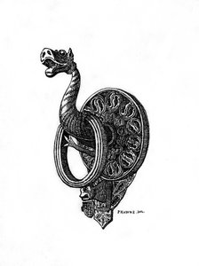 Doorknocker, final do século XIV, 1843. de Henry Shaw