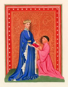 Occleve Apresentando seu livro para Henry V, c 1410 de Henry Shaw