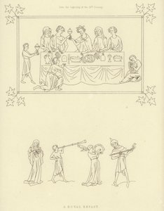 Refeição real, início do século XIV de Henry Shaw