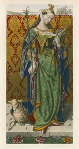 Saint Agnes, c 1520, de uma foto de Lucas van Leyden de Henry Shaw