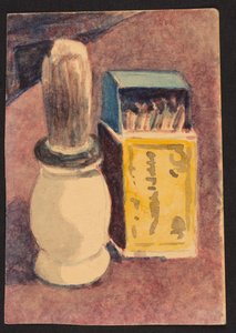Escova de barba e fósforos, c.1930 de Henry Silk