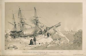 Posição do H.M.S. Terror no dia 22 de Fevereiro de 1937: fumo de geada à distância de Henry Smyth