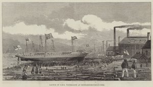 Lançamento do HMS Tourmaline em Middlesborough-on-Tees de Henry Spernon Tozer
