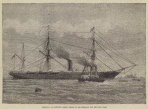 Steam-Tug at Plymouth levando tropas para o Himalaia para a Gold Coast de Henry Spernon Tozer