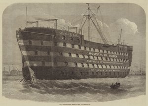 O navio-hospital Dreadnought, em Greenwich de Henry Spernon Tozer