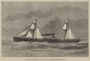 O Haytian, pertencente à Companhia de Navios a Vapor da Índia Ocidental e do Pacífico de Henry Spernon Tozer