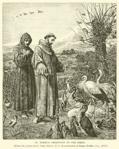 São Francisco pregando aos pássaros