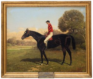 Iroquois com Fred Archer, vencedor das apostas Epsom Derby, St. Leger e Prince of Wales em 1881, 1895 de Henry Stull