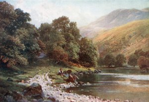 Sob as encostas de Ben Ledi, perto de Callander, Perthshire (litografia a cores)