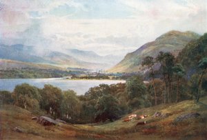 Killin, Cabeça de Loch Tay, Perthshire (litografia a cores)