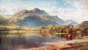 Loch Achray, Trossachs, Perthshire (litografia a cores) de Henry Sutton Palmer