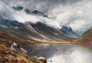Loch Triochatan, entrada de Glencoe, Argyllshire (litografia a cores)
