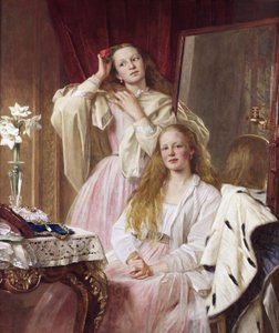 Emma e Federica Bankes de Soughton Hall, por Henry Tanworth Wells