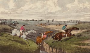 Um Steeple-Chase (cor litho) de Henry Thomas (after) Alken