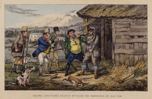 Ilustração para Jorrocks Jaunts e Jollities (cor litho) de Henry Thomas (after) Alken