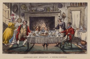 Ilustração para Jorrocks Jaunts e Jollities (cor litho) de Henry Thomas (after) Alken