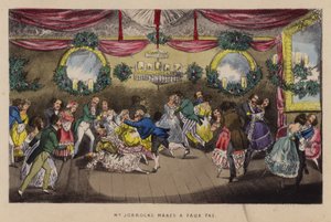 Ilustração para Jorrocks Jaunts e Jollities (cor litho) de Henry Thomas (after) Alken