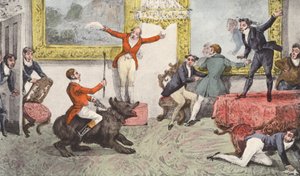 "Tally-Ho! Tally-Ho! Um novo caçador; primeiro então, Tally-Ho! Tally Ho!" (litografia) de Henry Thomas (after) Alken