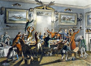 A Tosta, de "Foxhunting", gravado por Thomas Sutherland (1785-1838) (cor litho)