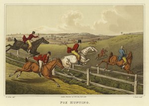 Caça à raposa (chromolitho) de Henry Thomas Alken
